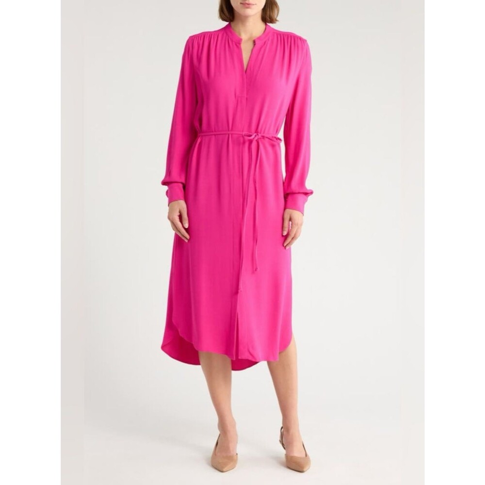 Boss Dibanorah Long Sleeve Midi Dress